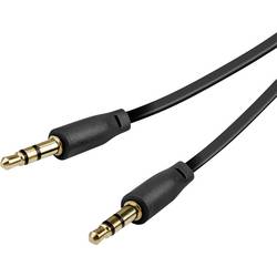 Vivanco VVAJACFLAT05MMGK Klinke Audio Anschlusskabel [2x - 2x ] 0.5 m mit Knickschutztülle