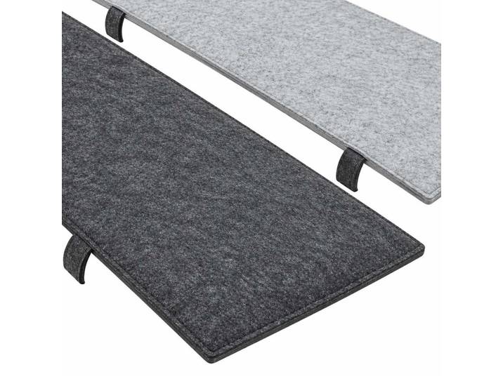 Dunedesign Bierbankauflage Filz, 2er Set, Grau, 120/25/1 cm, Kunststoff, 25x1x120 cm, Gartenmöbel, Gartenpolster & Auflagen, Bankauflagen