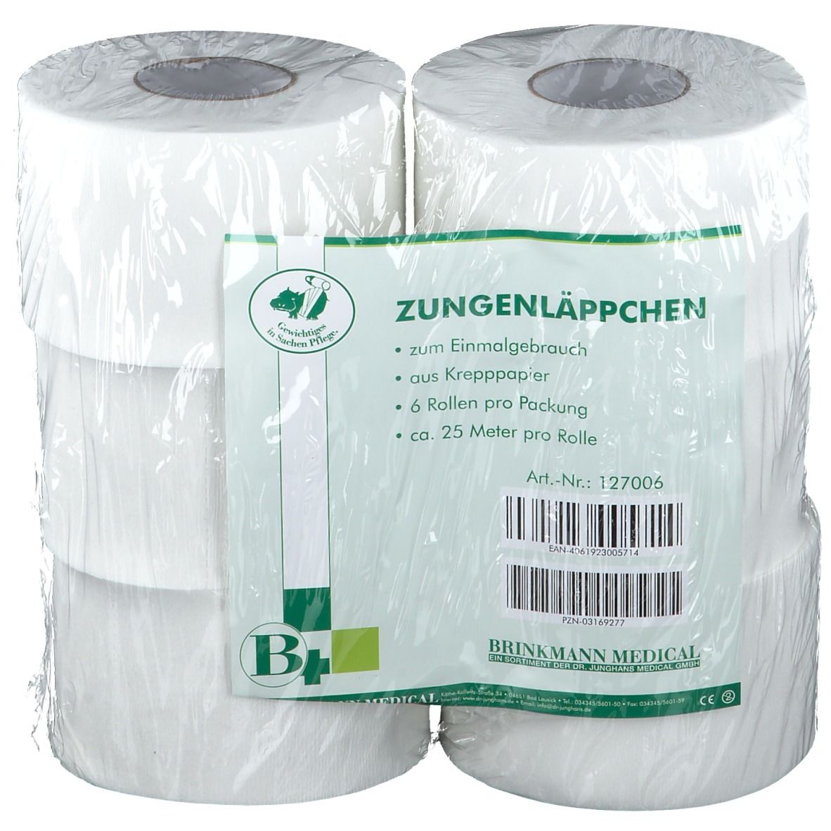 Zungenläppchen Kreppapier 6 Rollen 1 St Sonstige