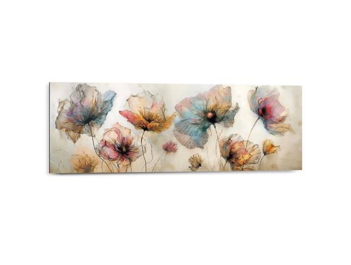 Deco-Panel REINDERS Aquarellblumen , bunt (farbe bild(er): mehrfarbig), B:90cm H:30cm T:2cm, Bilder, Deco-Panel, Wohnzimmer - Mehrfarbig - MDF - Blumen und Pflanzen - 90x30 cm
