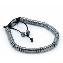 Magnetic Hematite Shamballa Bracelet -  Circles