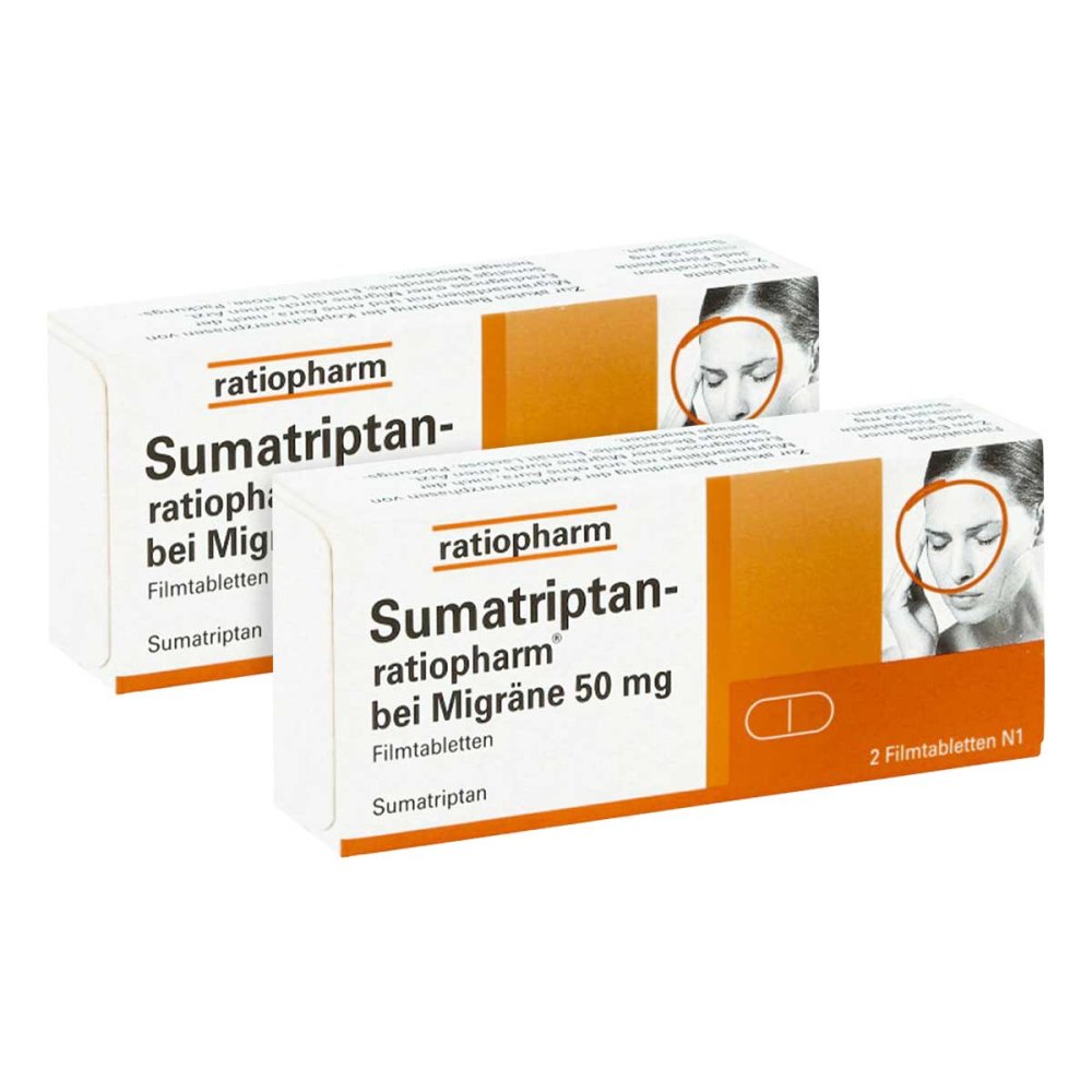 ratiopharm GmbH Sumatriptan-ratiopharm Bei Migräne 50 Mg Filmtabletten 08104733