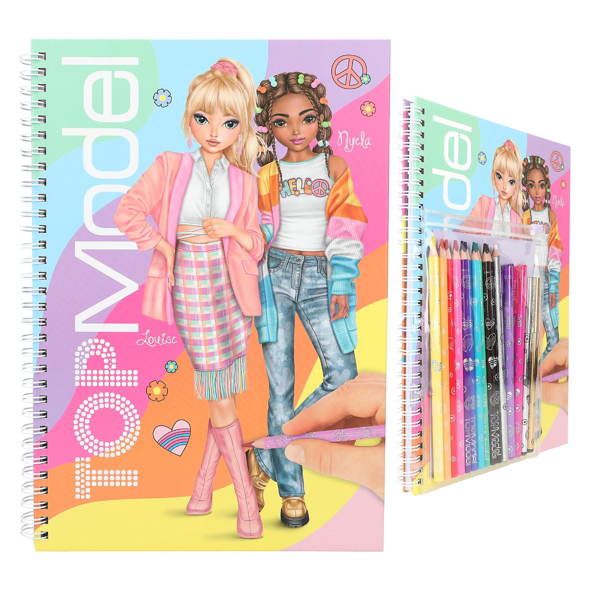 Top Model Malbuch-Set mit Stickern (412943)