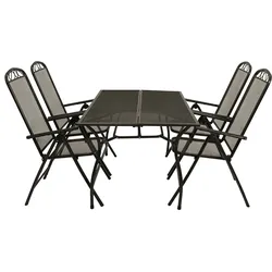Garnitur CLASSIC 5-teilig, Streckmetall anthrazit