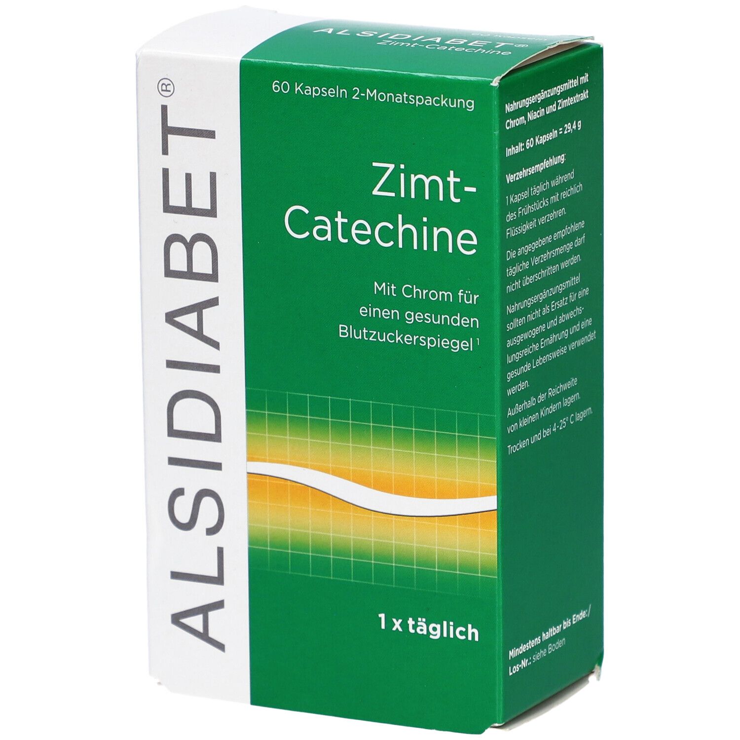 Alsidiabet Zimt-Catechine f.Diab.Typ II 1xtägl.Kps 60 St Kapseln