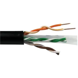 Cables Direct 305M CAT6 LDPE COPPER BLACK EXT (CAT6, 305 m), Netzwerkkabel