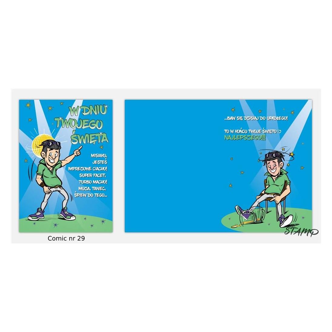Stamp Comic B6 Karte + Umschlag Muster Nr. 29 (41907686)