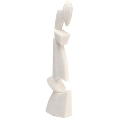 Dekoobjekt KARE DESIGN "Balance Stones", weiß, B:18,5cm H:57,7cm T:10cm, Polyresin, Dekofiguren, verschiedene Größen