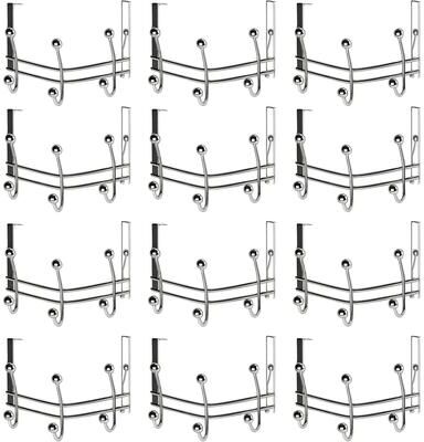 ​YBM Home Silver Chrome Over the Door Hanger Hooks Stainless Steel