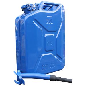 Trutzholm Benzinkanister 330901, 20 Liter, mit Auslaufrohr, blau, aus Metall