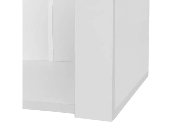Weiße Hochglanz-Vitrine mit LED, 3 Glasböden, 55x38x166 cm Spanplatte, Hochglanz-Finish, 55 x 38 x 166 cm, 3 Glasböden, LED-Beleuchtung, App-Steuerung