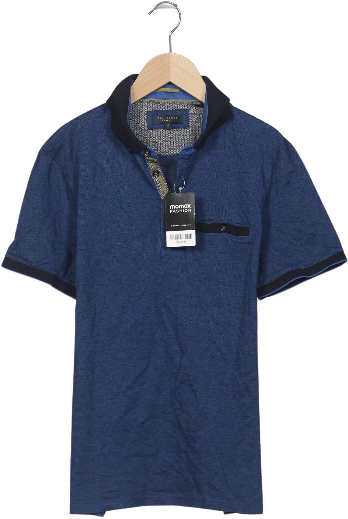 TED Baker Herren Poloshirt, Marineblau, Gr. L (Ted Baker 4), Baumwolle - Second Hand