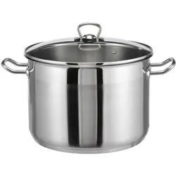 10 Liter Universaltopf Kochtopf Topf Suppentopf Glasdeckel 26 cm Edelstahl