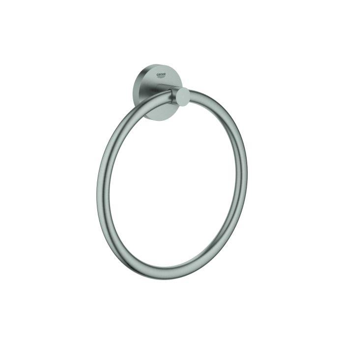 Grohe Essentials Handtuchring 40365DC1 supersteel, verdeckte Befestigung