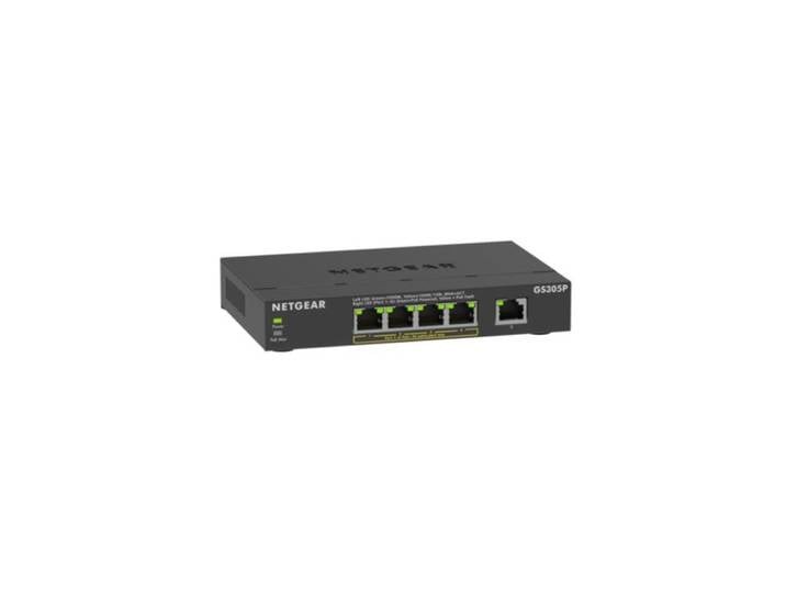 NETGEAR GS305Pv3, Non-géré, Gigabit Ethernet (10/100/1000), Full duplex, Connexion Ethernet, supportant l'alimentation via ce port (PoE), Montage mura