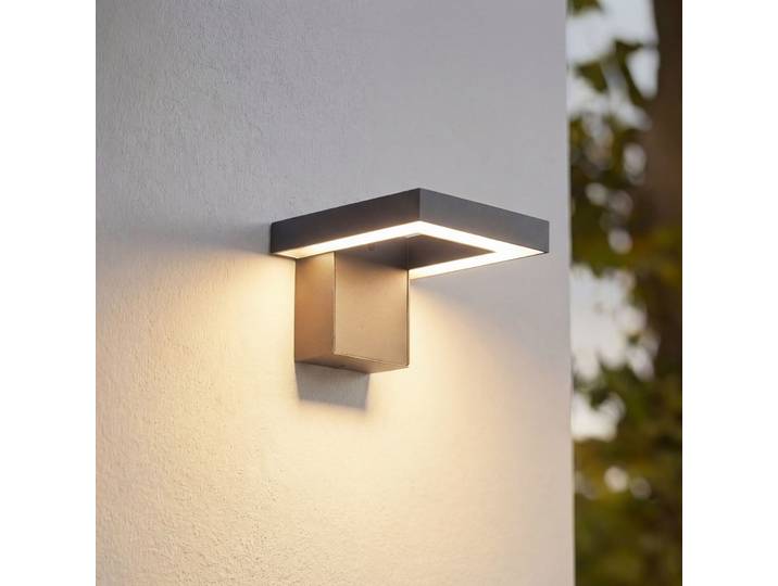 Applique d'extérieur LED Orbin, CCT, IP54, grise, inclinable - Lindby - Terrasse - Moderne - Aluminium - Angulaire