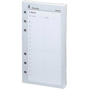 bsb Kalendereinlagen 02-0059, Kompakt, Jahr 2027, 1 Tag auf 1 Seite, A6