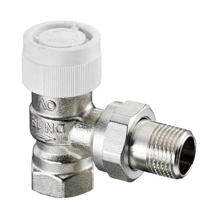 Oventrop Baureihe AV 9 Thermostatventil 1183706 DN 20, 1,3 kvs, Eck, Messing vernickelt