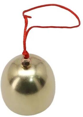 Uplift Essentials Vintage Copper Bell Outdoor Wind Chime Pendant red Rope
