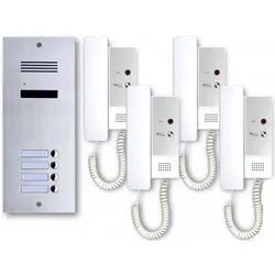 ES4A+ DJ4A Türsprechanlage Gegensprechanlage 4-Familienhaus 2Draht
