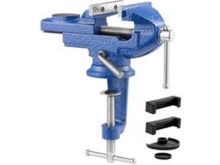 VEVOR Étau d'Établi Largeur de Mâchoire 76,2 mm Étau de Table en Fonte avec Base Pivotante 360°, Dégagement Rapide, Base Surélevée, pour Travail du Bois, Métaux, Perçage, Découpe, Atelier, Bricolage