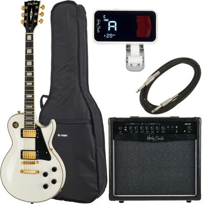 Harley Benton SC-500 WH Vintage Serie Bundle Weiß