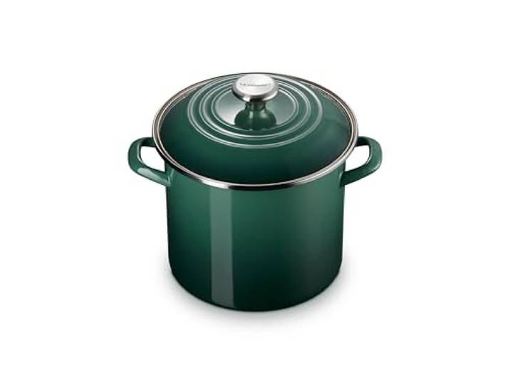 Le Creuset Traditioneller Emaille-auf-Stahl-Topf, 8 Liter, Artischocke mit Edelstahlknopf