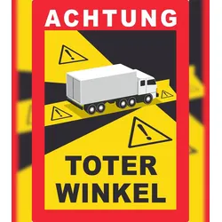 HB-Druck Toter Winkel Aufkleber A9 (37x52mm)