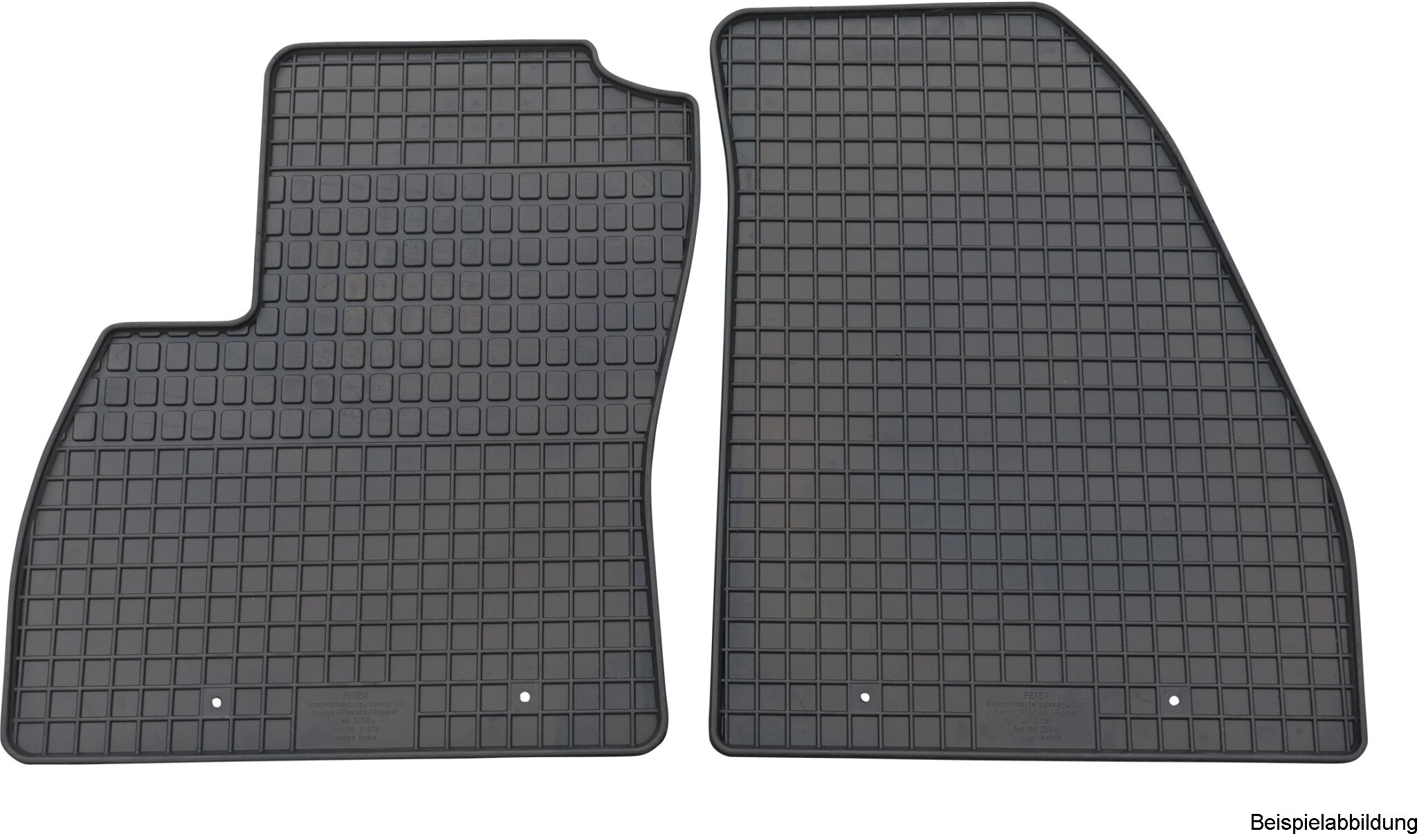 Petex Fußmattensatz Schwarz 68210
