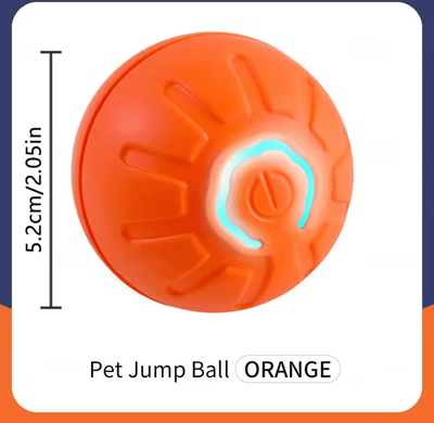 Uplift Curations USB Rechargeable Interactive Moving Pet Toy Ball Electronic Bouncing Toy For Dogs & Cats orange