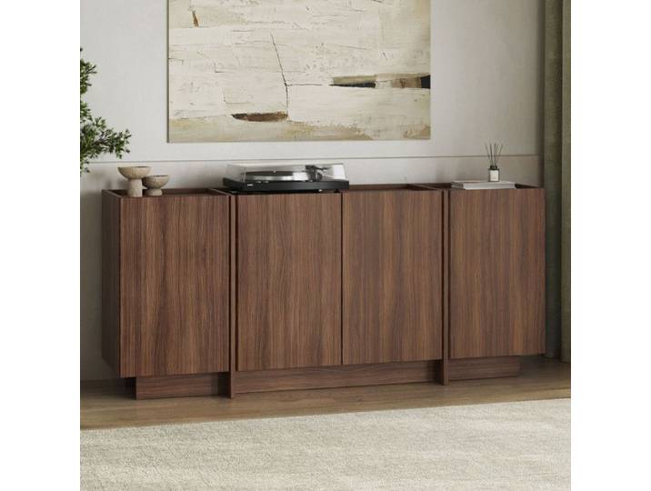 Console Meuble dentrée en bois MDF mélaminé noyer Milano 180 x 45 x 80 cm