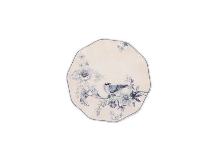 P & B Kombiservice, Blau, Weiß, Keramik, 24-teilig, Vogel, 25 cm, Essen & Trinken, Geschirr, Geschirr-Sets, Kombiservice
