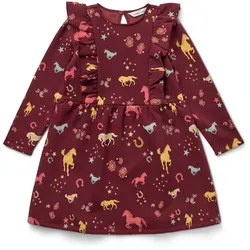 Tchibo - Kinder-Sweatkleid - Mädchen - Gr. 98/104 - weinrot