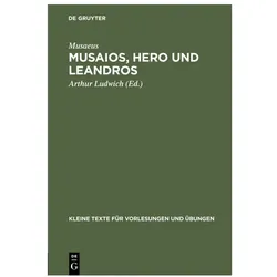 Musaeus:Musaios, Hero und Leandros, Sprachbücher von Musaeus