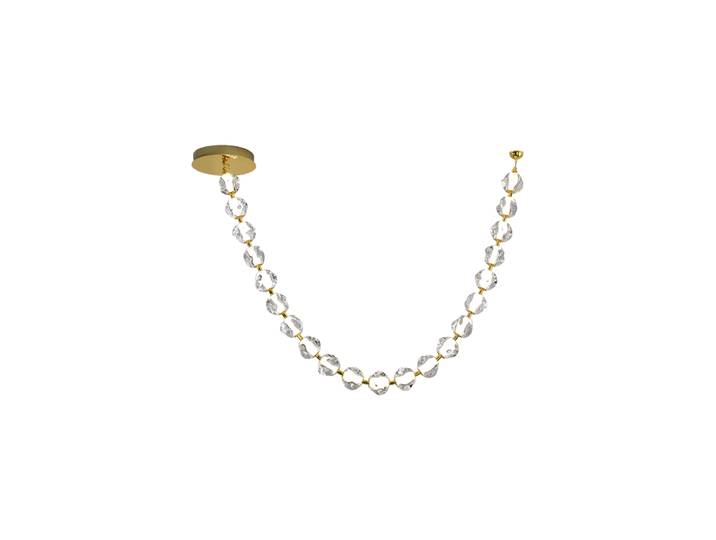 LED Design Hängelampe „Zaria“ Gold/Transparent Schuller