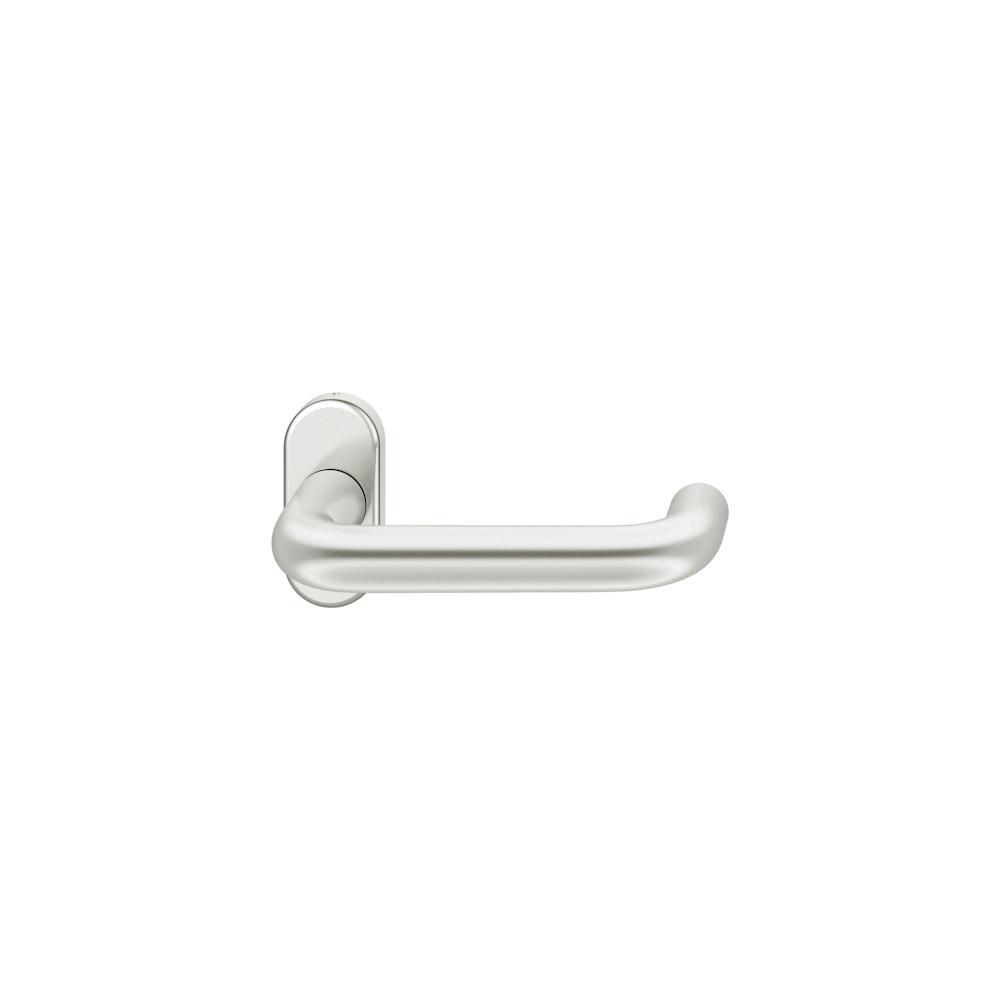 FSB FH-Drücker-Halbgarnitur ohne Schlüsselrosette 09 1070, oval, VK 9 mm, Aluminium 0 09 1070 11263 0105