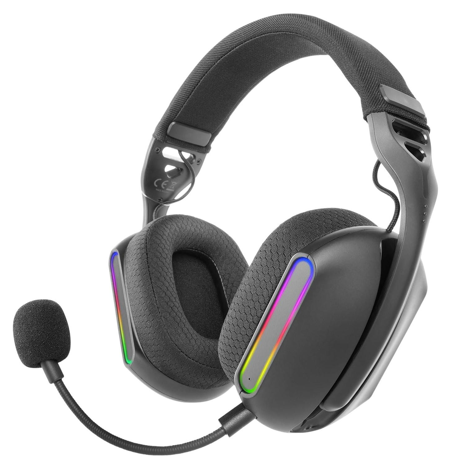 Mars Gaming MHW-PRO Gaming Headset met Microfoon, Bekabeld en Draadloos, Zwart
