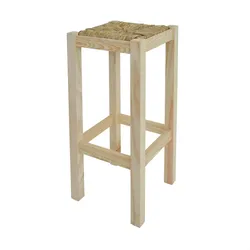 Aranaz MUEBLEAR - Rustikaler Hocker hoch ohne Finish