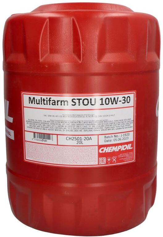 Mehrzwecköl CHEMPIOIL Multifarm STOU 10W30 20L