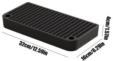 Inspire Essentials Litter Box Ramp Step With Built In Litter Filter black
