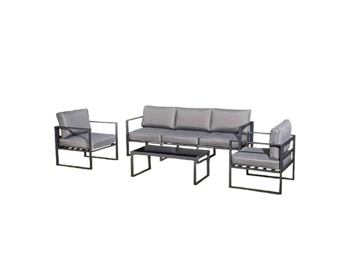 Memphis salon de jardin en aluminium Gris