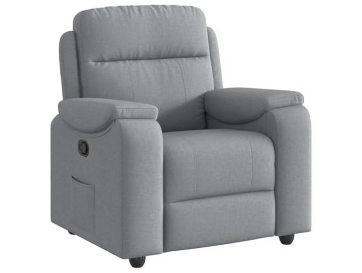 Tmriohed Relaxsessel mit Liegefunktion Polstersessel Hellgrau Verstellbarer Ruhesessel mit Seitentasche und Polsterung fuer Wohnzimmer und Arbeitszimmer in Hellgrau.