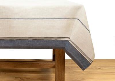 "Caravan Eze Tablecloth - Ivory/Blue - 60"" x 60"""
