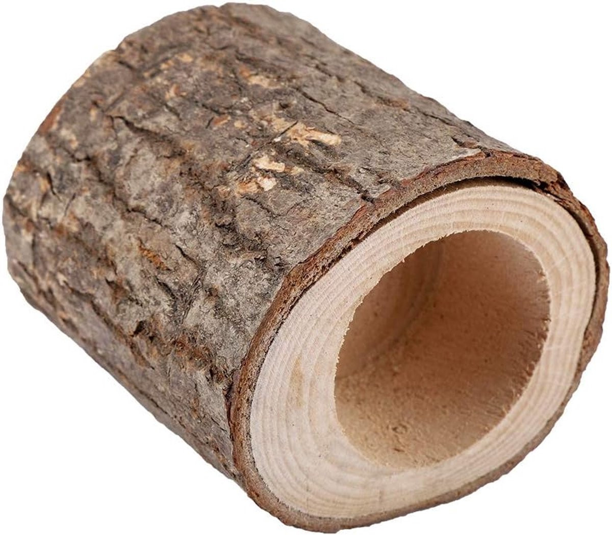 Houten Kaarsenhouder Log - Kandelaar voor Taper en Waxinelichtjes - Natuurlijk Houtontwerp - Houtkleur