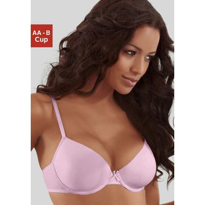 Push-up-BH LASCANA "perfect basic", Damen, Gr. 70, Cup B, rosa (rosé), Microtouch, Obermaterial: 85% Polyamid (TACTEL), 15% Elasthan (LYCRA), Basic, BHs Push-up-BH, mit Bügel und herausnehmbaren Vollschalen, bequemer BH