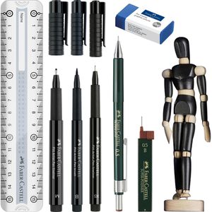Faber-Castell Zeichenset 167152 Pitt Artist Pen, Manga Starter Set, 8-teilig