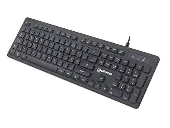 Manhattan USB-gamingtoetsenbord met leds, zwart