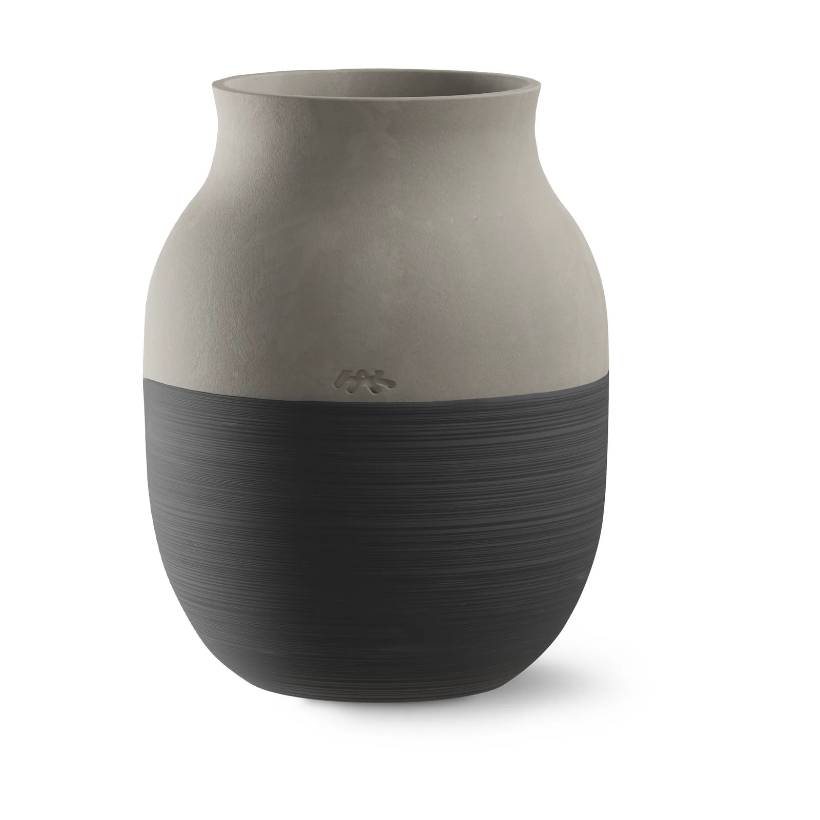 Kähler Omaggio Circulare vaas Antracietgrijs H: 20 cm