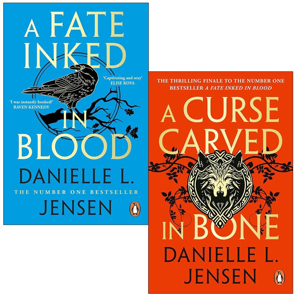 Penguin/Del Rey ltd Saga of the Unfated Series 2 Books Collection Set By Danielle L. Jensen (A Fate Inked in Blood and A Curse Carved in Bone)