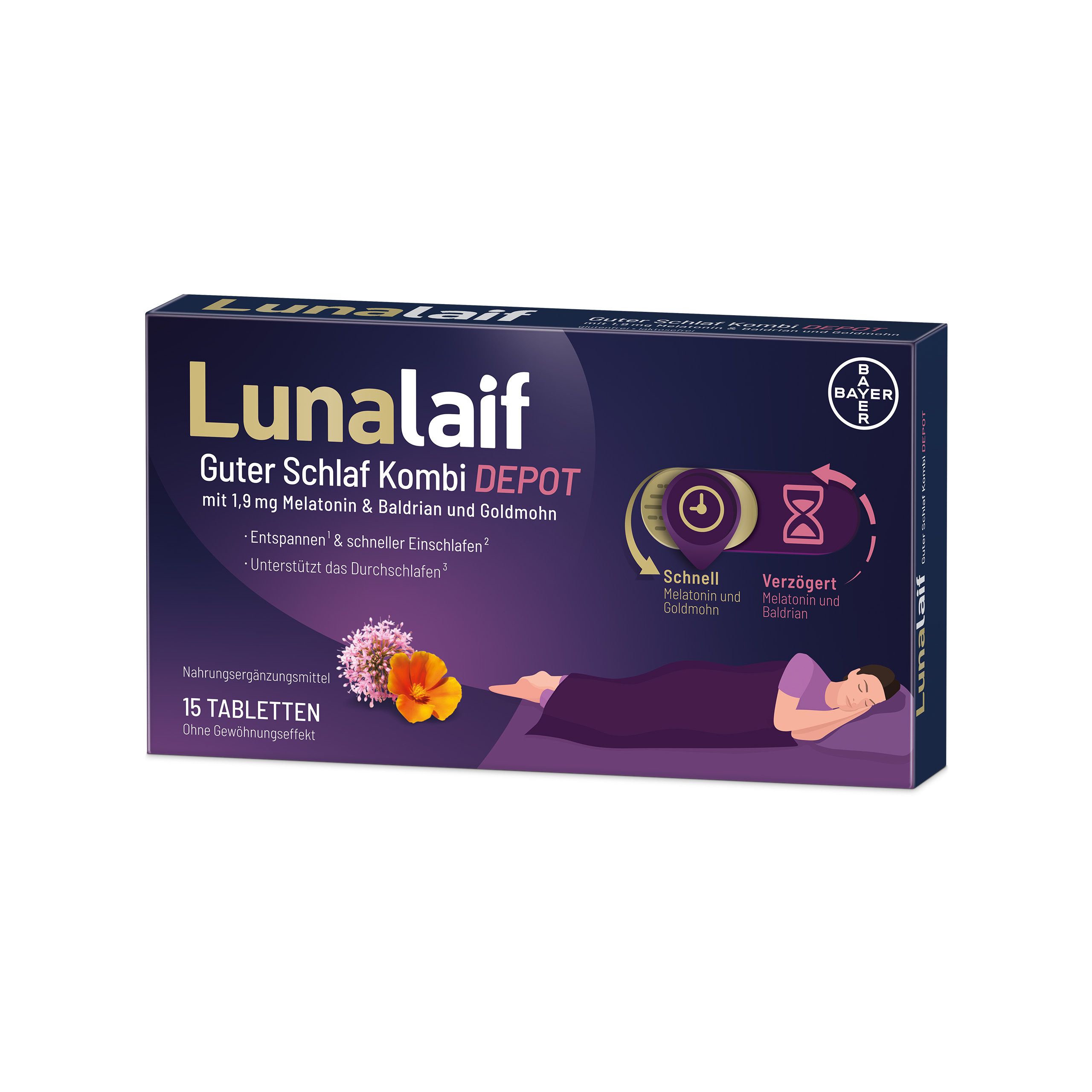 Lunalaif Guter Schlaf Kombi Depot Tabletten 15 St